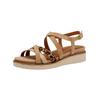 Riemchensandale TAMARIS "Tamaris Sandalen Leder", Damen, Gr. 38, braun (tan), Leder, casual, Schuhe