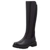 Stiefel REMONTE, Damen, Gr. 45, XS-Schaft, schwarz, Leder, Lederimitat, Elastischer Einsatz, unifarben, klassisch, Schuhe, Blockabsatz, Businessmode, Langschaftstiefel, Schafthöhe ca. 37 cm