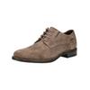 Schnürschuh BUGATTI "bugatti Businessschuhe Veloursleder", Herren, Gr. 42, grau (taupe), Veloursleder, casual, Schuhe