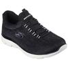 Slip-On Sneaker SKECHERS "SUMMITS-FUN FLARE", Damen, Gr. 42, schwarz-weiß (schwarz, weiß), Textil, Synthetik, meliert, sportlich, Schuhe, Trainingsschuh in veganer Verarbeitung