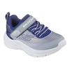 Sneaker SKECHERS "MICROSPEC ADVANCE", Kinder, Gr. 25, blau (navy, grau), Lederimitat, Textil, sportlich, Schuhe, Babyschuh mit zusätzlichem Gummizug, Größenschablone zum Download