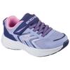 Sneaker SKECHERS "MICROSPEC TREAD", Kinder, Gr. 32, lila (violett), Lederimitat, Textil, kontrastfarbene Details, sportlich, Schuhe, Klettschuh mit Gummizug, Größenschablone zum Download