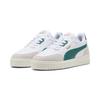 Sneaker PUMA "Shuffle Downtown Sneakers Erwachsene", Gr. 47, weiß wild grün vapor gray, Obermaterial: Textil, Synthetik, Kuhleder; Futter: Textil; Innensohle: Textil; Laufsohle: Gummi, Schuhe
