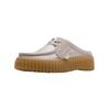 Pantolette CLARKS "Clarks Pantoletten Leder", Damen, Gr. 38, silber, Leder, casual, Schuhe