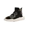 Schaftsandalette SOFTINOS "softinos Sandalen Leder", Damen, Gr. 39, schwarz, Leder, casual, Schuhe