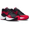 Laufschuh UNDER ARMOUR "UA Lockdown 7 Low", Gr. 49,5, rot, schwarz, weiß, Leder, Textil, Synthetik, sportlich, Schuhe
