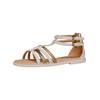 Riemchensandalette GEOX "Geox Sandalen Lederimitat", Kinder, Gr. 31, weiß (weiß, gold), Lederimitat, casual, Schuhe