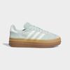 Sneaker ADIDAS ORIGINALS "GAZELLE BOLD E", Gr. 43, ash grün, sanftes weiß, gum 2, Leder, Synthetik, sportlich, Schuhe
