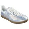 Sneaker SKECHERS "HOTSHOT-TRUE IRIDESCENCE", Damen, Gr. 38, silberfarben irisierend, Lederimitat, metallic, iridescent, sportlich, Schuhe, Retro Sneaker, Schnürschuh im irisierenden Metallic Look