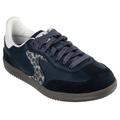 Sneaker SKECHERS "HOTSHOT-SHIMMERING SPOTS", Damen, Gr. 35, schwarz-weiß (schwarz, weiß), Lederimitat, Veloursleder, animal-print, sportlich,modisch, Schuhe, Retro Sneaker, Schnürschuh mit glitzerndem Animal-Einsatz