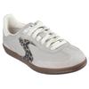Sneaker SKECHERS "HOTSHOT-SHIMMERING SPOTS", Damen, Gr. 38, grau (taupe), Lederimitat, Veloursleder, animal-print, sportlich,modisch, Schuhe, Retro Sneaker, Schnürschuh mit glitzerndem Animal-Einsatz