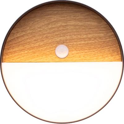 ECO-LIGHT LED Außen-Wandleuchte "LED-Wandleuchte MEG + PIR", braun (holzfarben), 1 flammig, Ø 15,00cm, Lampen, Akku-Licht für Innen & Außen Image