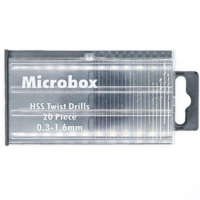 20pcs/set 0.3mm-1.6mm Mini High Speed Steel Twist Drill Bit Set Micro HSS drill bit set with Case
