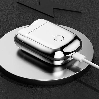 Waterproof Portable USB Men's Shaver Dual-Head Magnetic Mini Electric Razor Compact Beard Trimmer for Men Rechargeable USB Charging Travel Friendly Shaving Device