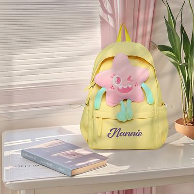 Personalized Name School Backpack Custom Back to School Gift, Durable Large Capacity Bag with Multi Compartments for Books, Stationery, Water Bottle, Gift for Kids Students
