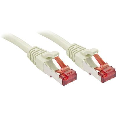 Lindy - 47700 RJ45 Netzwerkkabel, Patchkabel cat 6 s/ftp 0.30 m Grau mit Rastnasenschutz 1 St. Image