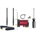 Tlily - Adattatore di rete wireless PCIe WiFi 7 BE200 Pro + antenna 8DB Tri Band