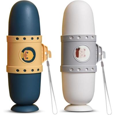 2 Stück staubdichtes Reise-Zahnbürstenetui, Reise-Zahnbürstenbox für Kinder - Csparkv Image