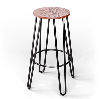 Barhocker 2er Set, Gepolsterter Barhocker mit Lehne, Verstärkter Aufbau, Hoher Barstuhl mit Image