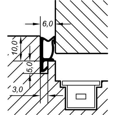 Acf 5473H Überschlagdichtung Dichtung für Fenster Kunststoff rustikalbraun - Primo Image