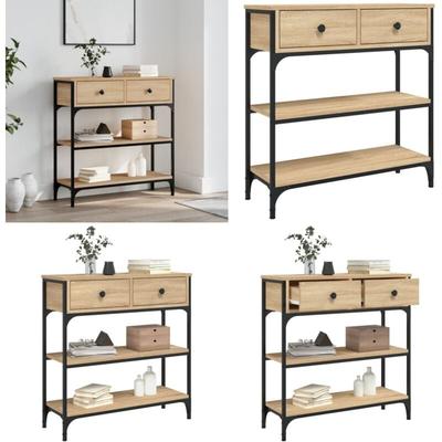Konsolentisch Sonoma-Eiche 72,5x25x75 cm Holzwerkstoff - Konsolentisch - Flurtisch - Sideboard Image