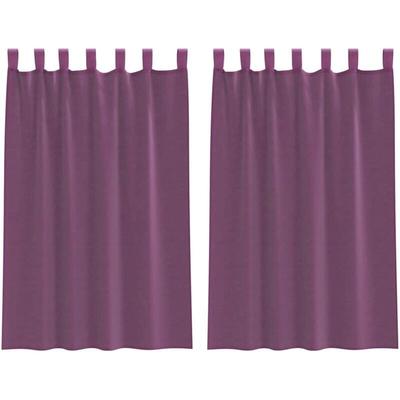 Voile Vorhänge mit Schlaufen 2 Stk. Violett 140x175 cm vidaXL Image