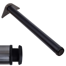 ID Dinkel Tischbeine höhenverstellbar Ø60mm Schwarz Matt für Schreibtisch Esstisch Länge 870mm Image