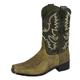 Women's Ankle Boots with Heel - Cowboy Boots Women's Wide Shaft - Western Boots Embroidery Riding Boots Motorcycle Boots Classic Chelsea Boots Half Shaft Leather Boots for Men Women, khaki, 8 UK