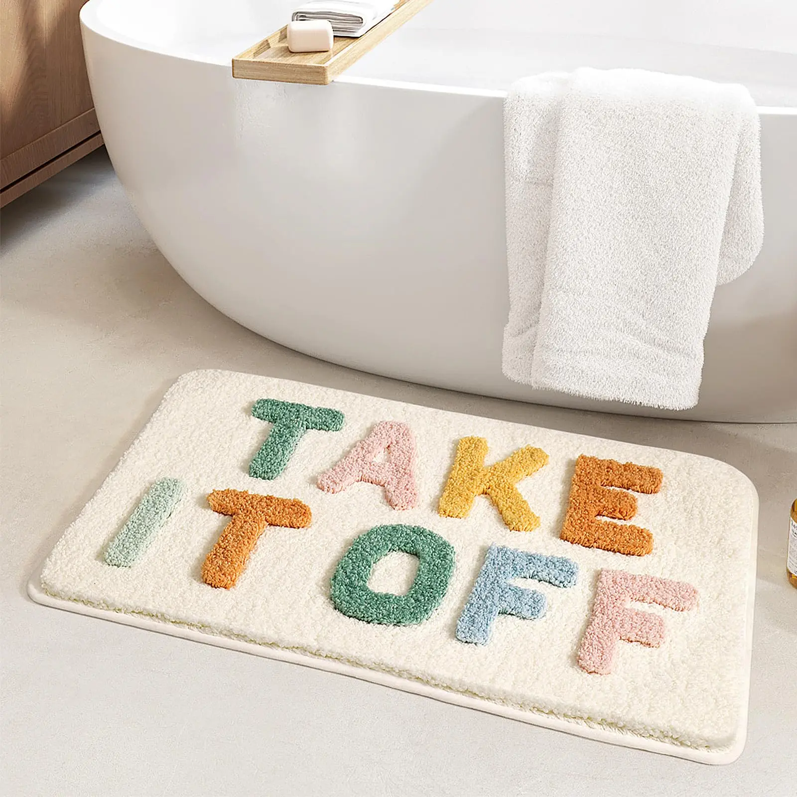 VIKAMA mignon tapis de bain vert tapis de salle de bain décollez-le drôle tapis de bain lavable en Machine tapis de douche pour salle de bain décoration de la maison