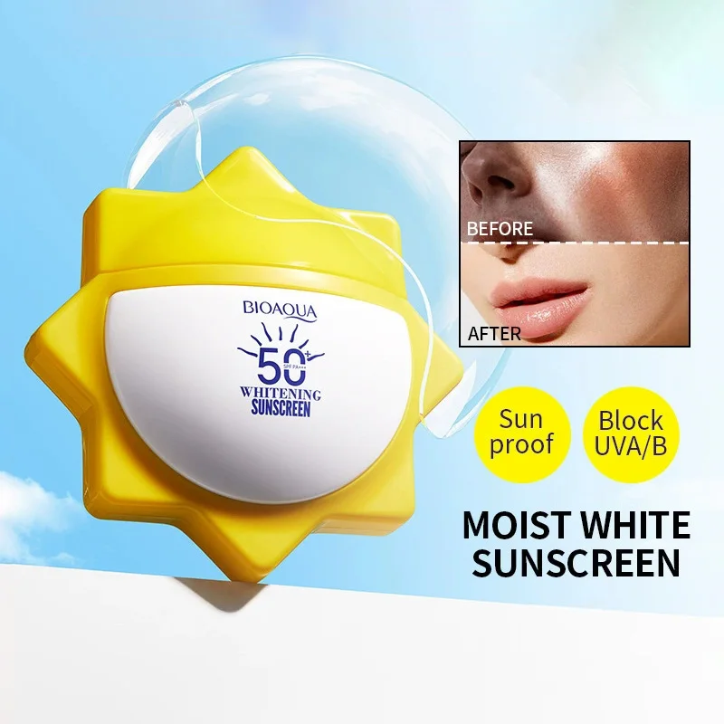 BIOAQUA SPF 50+ Sonnenschutz für Gesicht, Körper, Hals, Solarblocker, Aufhellungscremes, feuchtigkeitsspendender Gesichts-Sonnenschutz, Sonnenschutz Image