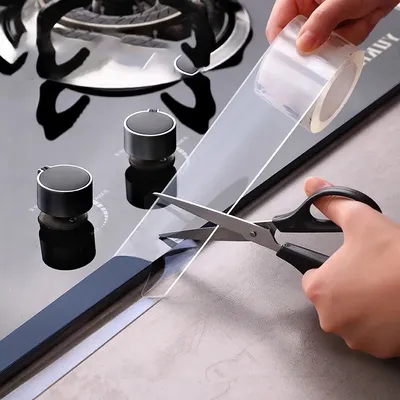 KÜCHE Waschbecken Wasserdicht Schimmel Nano Band Transparentes Klebeband Badezimmer Toilette Spaltstreifen Selbstklebende Poolwasserdichtung Image