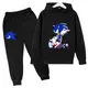 2 pezzi Sonic The Hedgehog Felpe con cappuccio Top + Pantaloni Set Sonic Abiti Neonati maschi Set di abbigliamento Anime Compleanno Vestito Ragazzi Tuta regalo