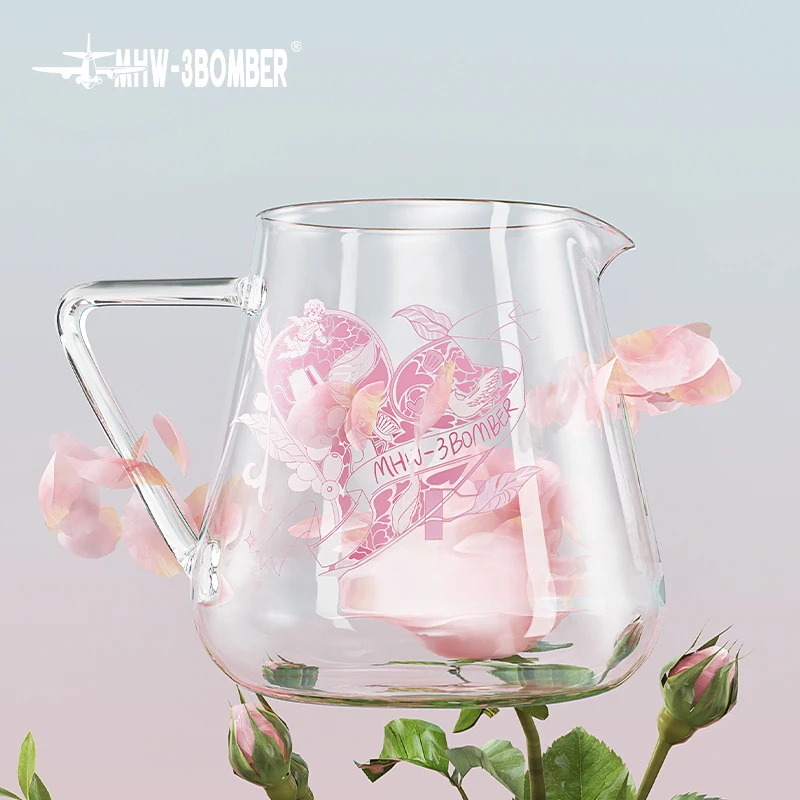 MHW-3BOMBER 500ML Kaffeeserver Tropfmaschine Pour Over Maker Brewer Pot Glas Kaffeeserver Valentinstag Geschenk Café Zubehör