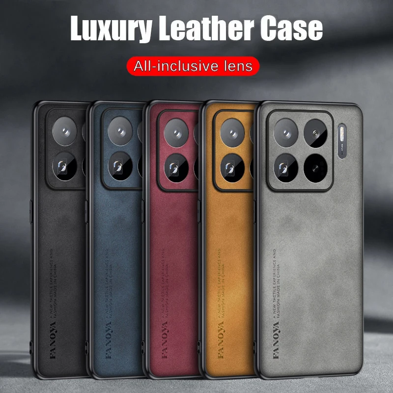 Fall für Xiaomi 15S Pro Schützen Objektiv Lammfell Leder Shell Coque 15 14 ultra 14T Pro Abdeckung TPU weiche Stoßstange Stoßfest Funda Image