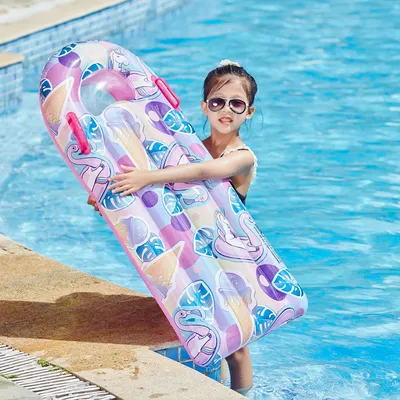 Children Inflatable Surfboard Lightweight with Handle Swimming Floating Mat Pool Beach Pad for Beach Surfing/Swimming Pool