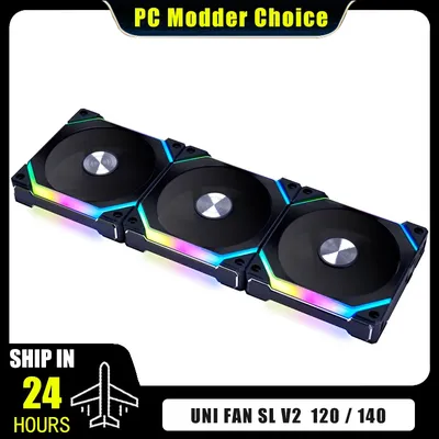 LIAN LI Uni Fan V2 SL120 SL140-V2 Upgrade Version Single Pack/3 Fans Pack 5V ARGB Cableless L-Connect 3