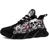 Mode Schädel Laufschuhe für Männer Frauen Edgy Eleganz Turnschuhe Gothic Leichte Mesh EVA Walking Tennis Sport Schuhe