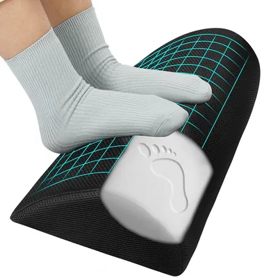 1 piece work table footstool - memory foam office footstool leg lift pillow for games and home office to improve sitting posture
