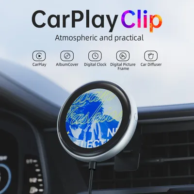 Ottocast CarPlay Clip Wireless CarPlay Adapter with Car Dilfuser Digital Picture Frame Auto Accessories for VW Ford Benz Audi