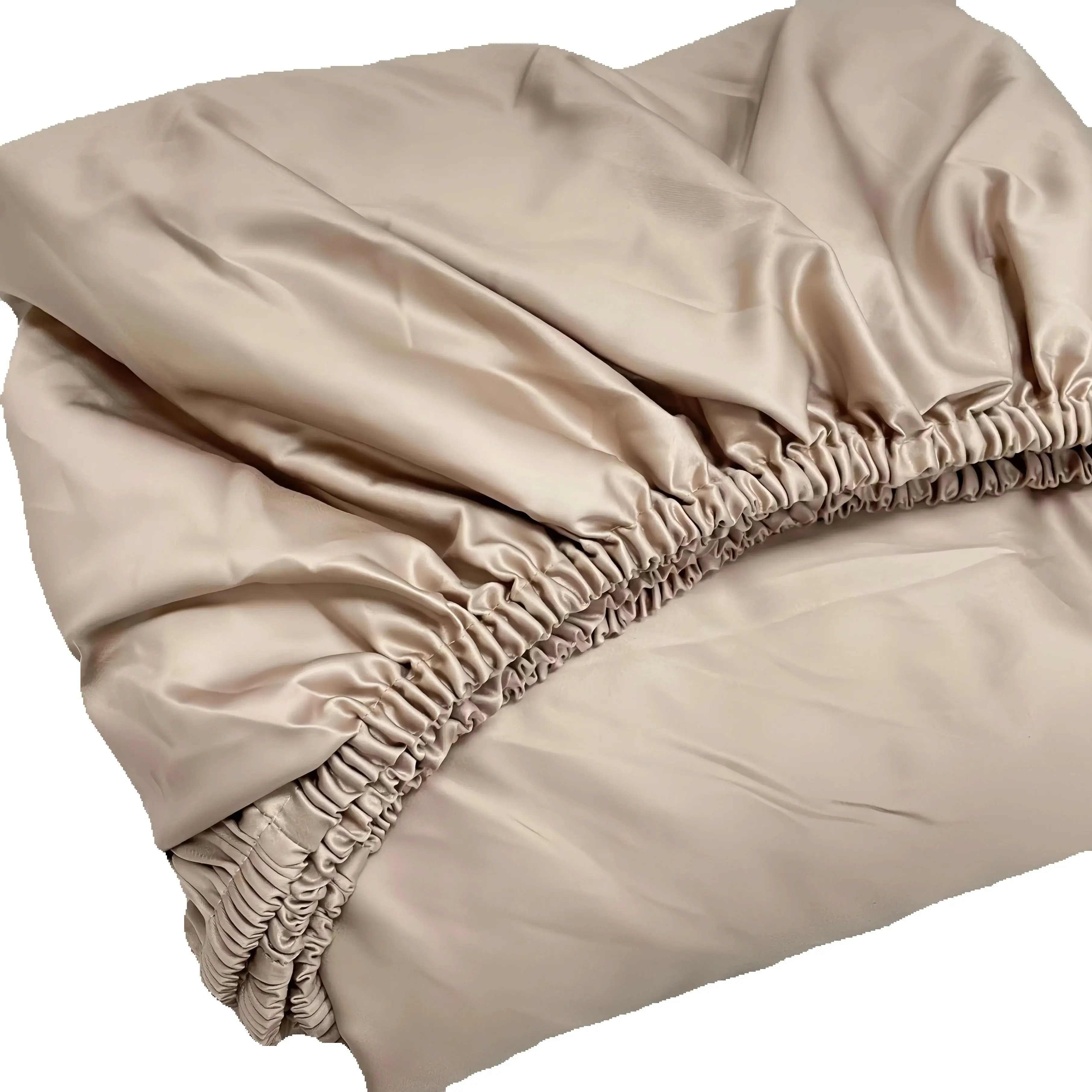 Andere Größe, Spannbettlaken, Bettbezug, Kissenbezüge, 1000 TC, 100 % ägyptische Baumwolle, Kaqi-Grau, silbrig, individuell anpassbar Image