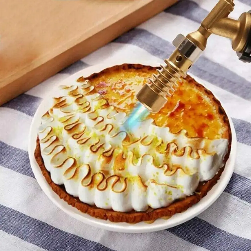 Outdoor-Grill, komplett aus Kupfer geflammtes Herd-Set mit Doppelrohr-Spritzpistole und Backkassettenzünder, Schweißpistolendüse für Picknick Image