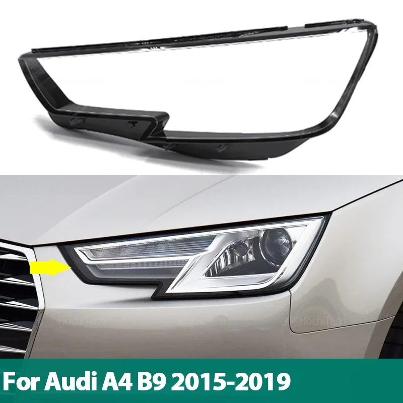 Transparentes Gehäuse Frontscheinwerfer Linsenschale Glaslampenabdeckung 8W0941043 8W0941044 Scheinwerferabdeckung für Audi A4 B9 2015-2019 Image