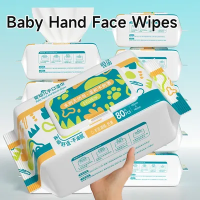 Baby Hand Face Wipes Fragrance-free Soft Thickened 100% Cotton Face Towel Make Disposable Wet Wipes For Hand Mouth Cleaning