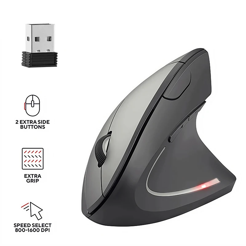 Vertikale Ergonomische Tragbare Wired 2,4G USB Batterie Drahtlose Maus Bluetooth Gaming PC Gamer Für Computer Laptops Mause Zubehör Image