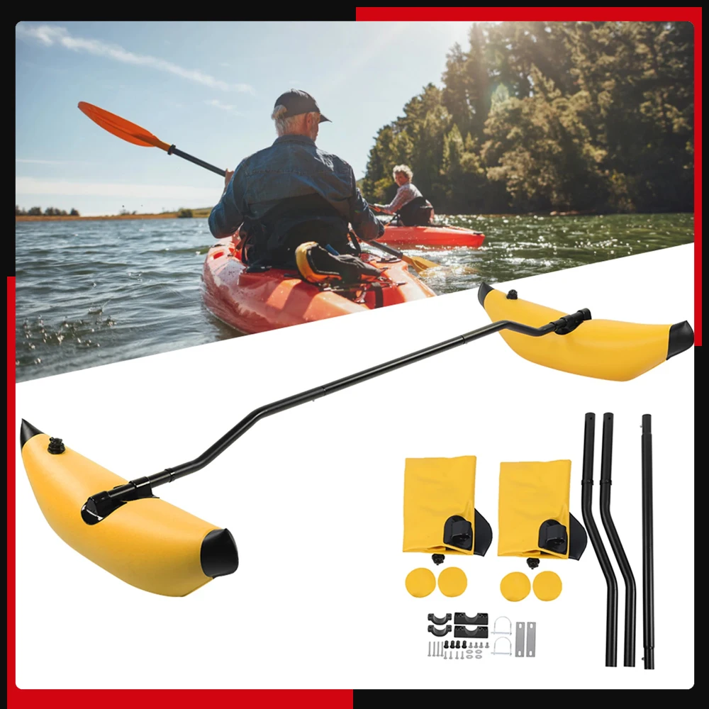Kajak-Ausleger-Set, aufblasbarer Kajak-Stabilisator, PVC-Kanu-Ausleger-Set, schwimmendes Ausgleichsboot-Zubehör, Kanu-Boot-Zubehör Image
