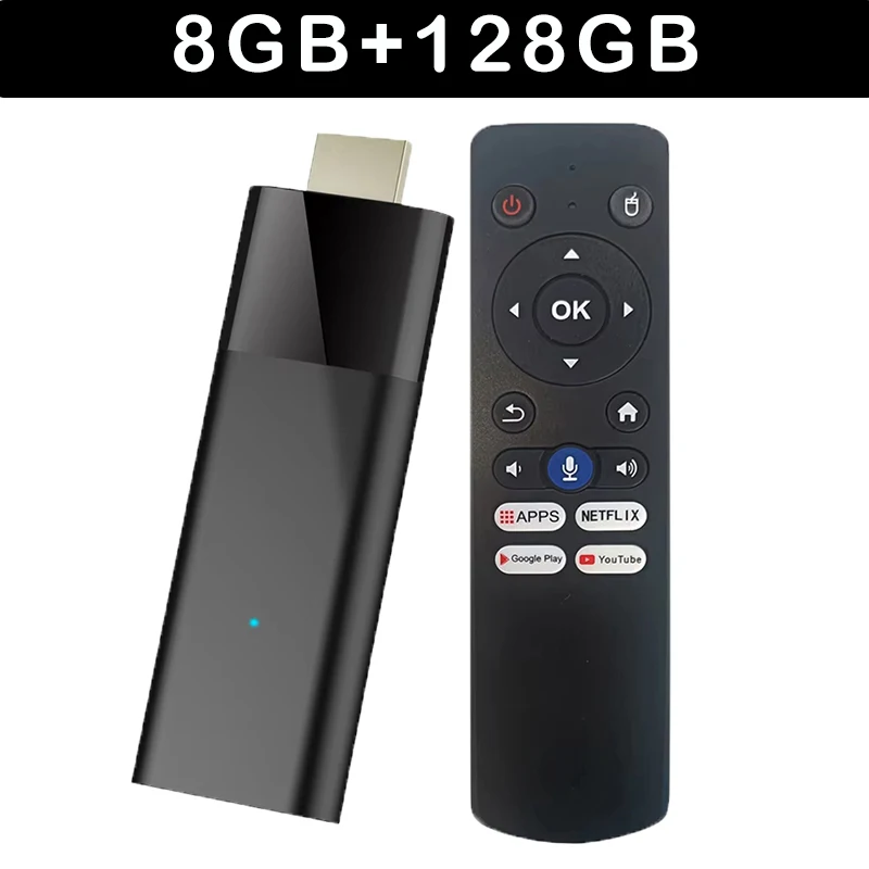 TV Stick Q12 Android14 Smart Mini TV Box 8GB 64GB 128GB Allwinner H313 Quad Core 2,4G & 5G Wifi BT5.2 3D 8K TV Android Set Top Box Image