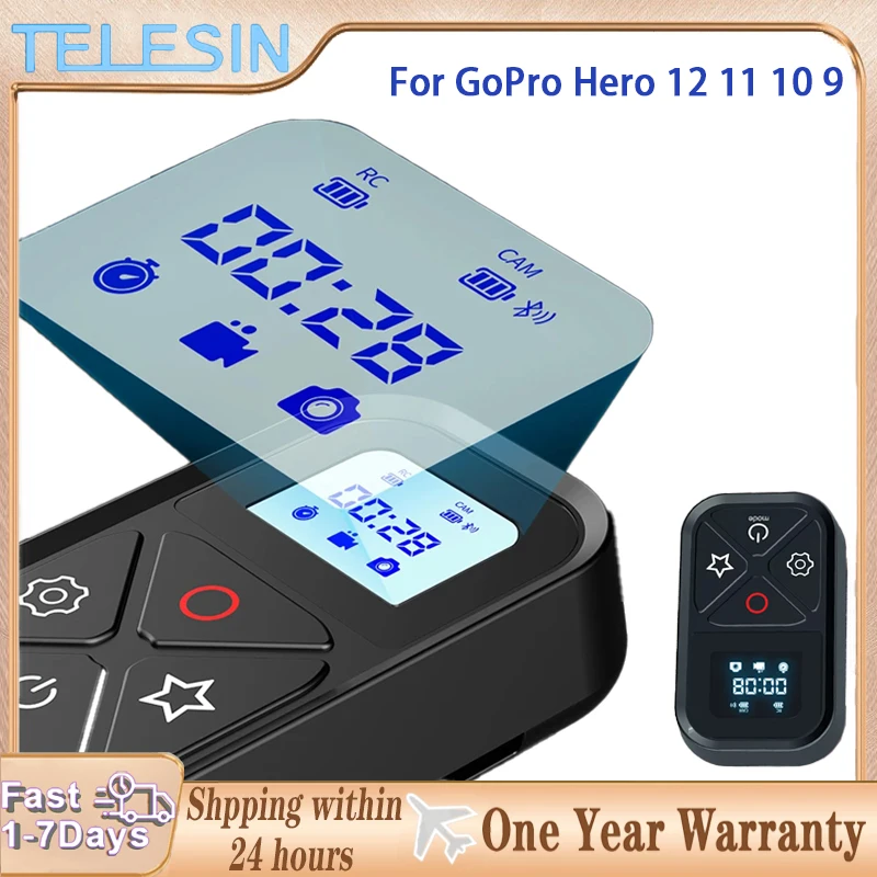 TELESIN Bluetooth Action Kamera Fernbedienung T10/T13 Für Go Pro Action Kamera Drahtlose Fernbedienung Für GoPro Hero 12 11 10 9 8 Max Image