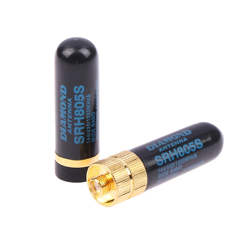 SMA-M/SMA-F Dual Band Antenne UHF+VHF SRH805S Walkie Talkie für Baofeng/YAESU Ultra Daumen Antenne Image