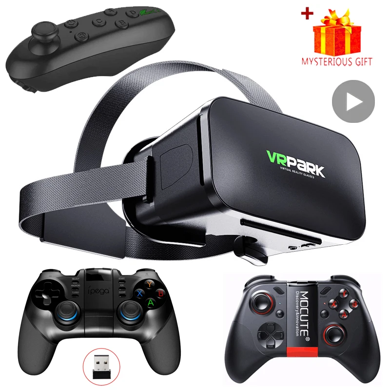VR Glasses 3D Virtual Reality Headset Helmet For Phone Lenses Goggles Devices Viar Smart Smartphones Cell Game Viewer Mobile Set