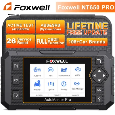 2025 FOXWELL NT650 PRO OBD2 Scanner 25+ Reset Service Airbag Reset OBDII VS NT650 Elite Code Reader Diagnostic Tool